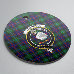 Clan Campbel of Cawdor Modern Tartan Crest Round Ceramic Ornament TJ24 Campbel of Cawdor Modern Tartan Tartan Christmas