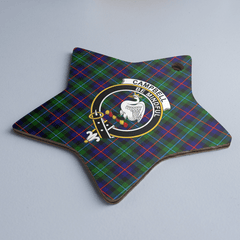 Clan Campbel of Cawdor Modern Tartan Crest Star Ceramic Ornament FB51 Campbel of Cawdor Modern Tartan Tartan Christmas