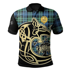 Clan Campbell Ancient 01 Tartan Polo Shirt Viking Wolf NN86 Campbell Ancient 01 Tartan Tartan Polo