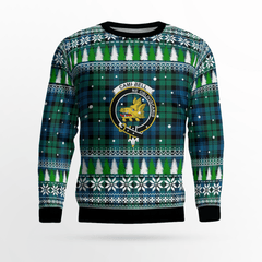 Clan Campbell Ancient Crest Tartan Christmas Ugly Sweater VI59 Campbell Ancient Crest Tartan Tartan Ugly Sweater