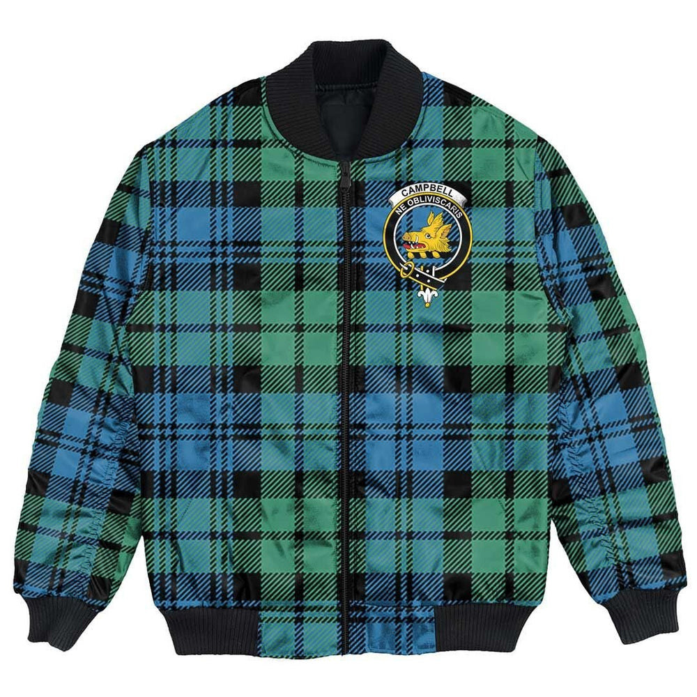 Clan Campbell Ancient Tartan Crest Bomber Jacket EO64 Campbell Ancient Tartan Tartan Bomber Jacket