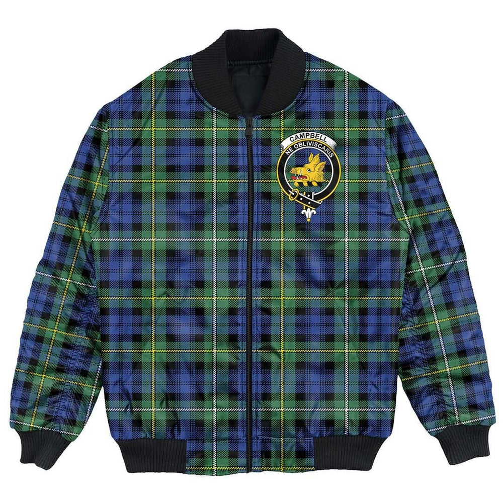 Clan Campbell Argyll Ancient Tartan Crest Bomber Jacket DJ48 Campbell Argyll Ancient Tartan Tartan Bomber Jacket