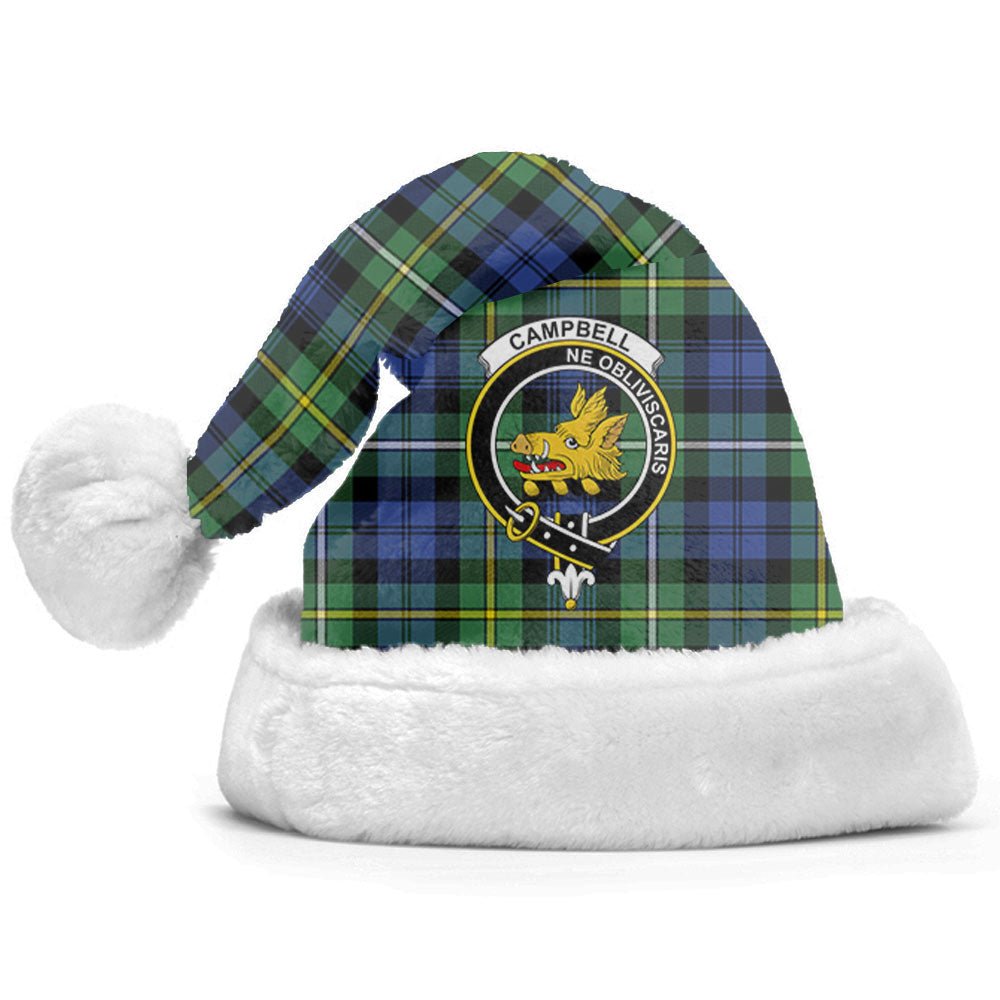 Clan Campbell Argyll Ancient Tartan Crest Christmas Santa Hat JR97 Campbell Argyll Ancient Tartan Tartan Santa Hat