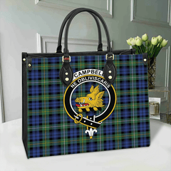 Clan Campbell Argyll Ancient Tartan Crest Leather Bag QO30 Clan Campbell Tartan Today