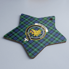Clan Campbell Argyll Ancient Tartan Crest Star Ceramic Ornament YW68 Campbell Argyll Ancient Tartan Tartan Christmas