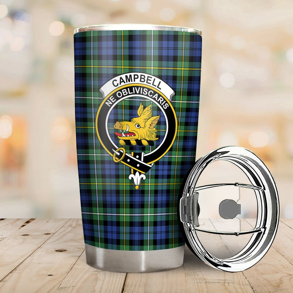 Clan Campbell Argyll Ancient Tartan Crest Tumbler NN24 Clan Campbell Tartan Today
