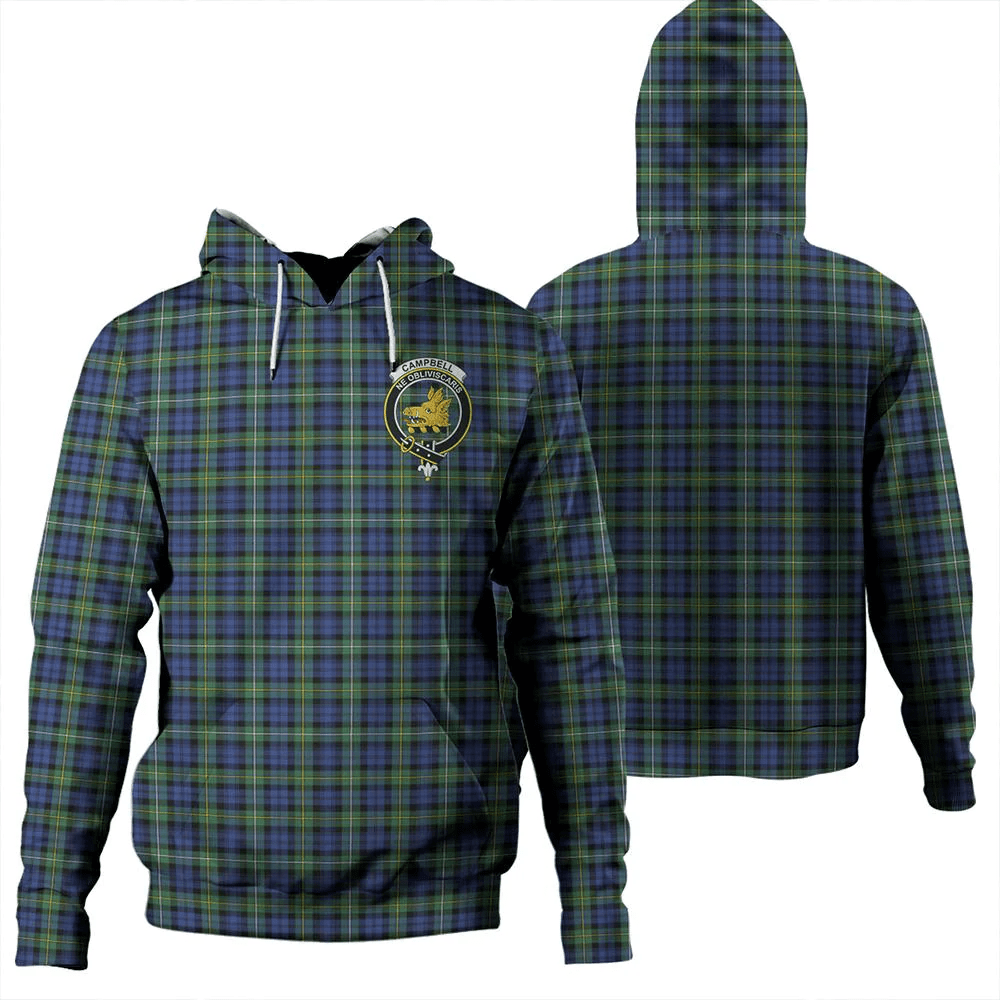 Clan Campbell Argyll Ancient Tartan Hoodie Crest EE3ATRW2-1 Campbell Argyll Ancient Tartan Hoodies