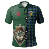 Clan Campbell Argyll Ancient Tartan Polo Shirt - Lion Rampant And Celtic Thistle Style AM59 Campbell Argyll Ancient Tartan Tartan Polo