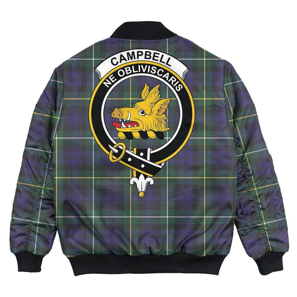 Clan Campbell Argyll Modern Tartan Crest Bomber Jacket KN21 Campbell Argyll Modern Tartan Tartan Bomber Jacket