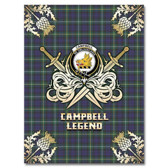 Clan Campbell Argyll Modern Tartan Gold Courage Symbol Blanket AN36 Clan Campbell Tartan Today