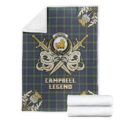 Clan Campbell Argyll Modern Tartan Gold Courage Symbol Blanket AN36 Clan Campbell Tartan Today