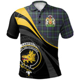 Clan Campbell Argyll Modern Tartan Polo Shirt - Royal Coat Of Arms Style NB92 Campbell Argyll Modern Tartan Tartan Polo