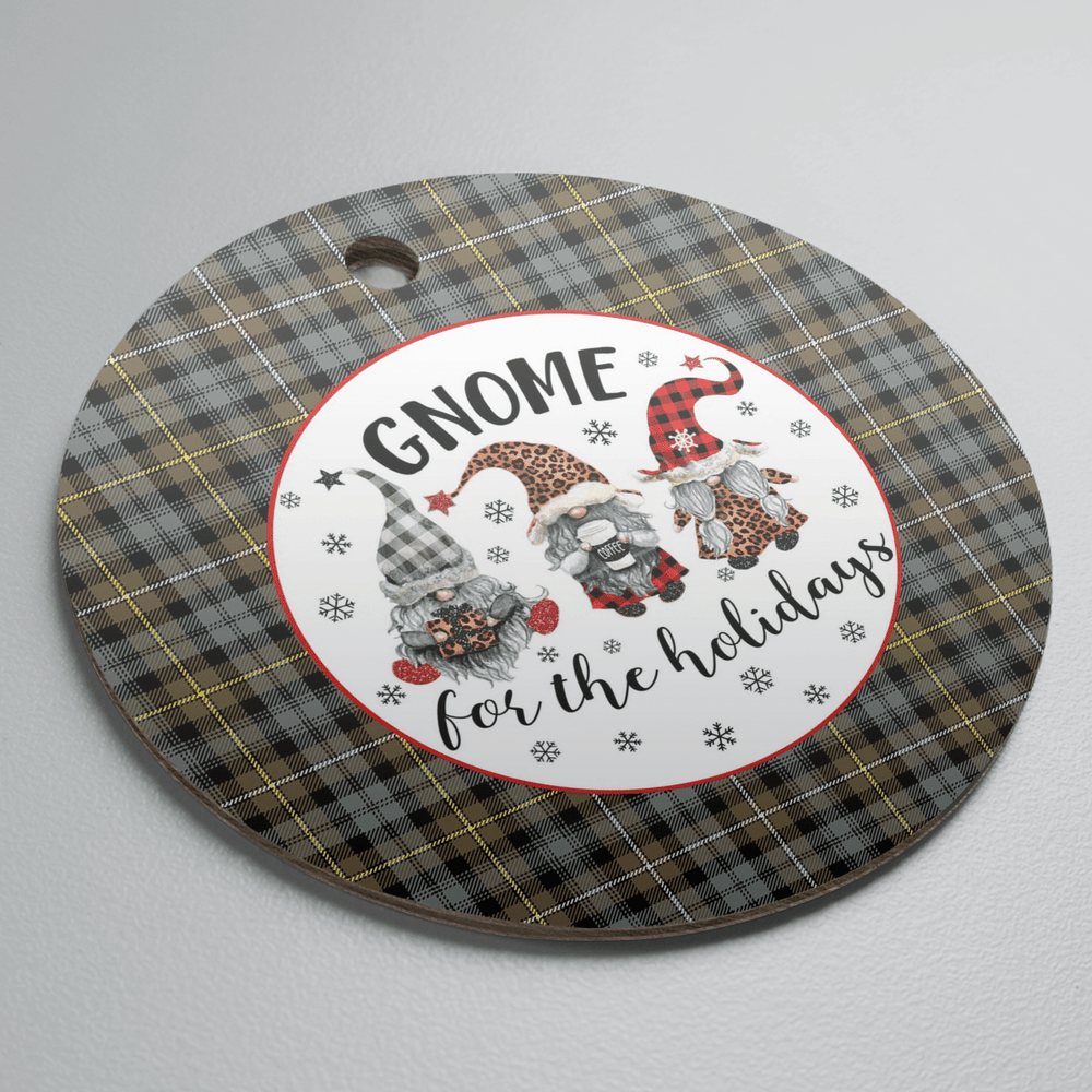 Clan Campbell Argyll Weathered Tartan Tartan Crest Gnome Round Ceramic Ornament IJ38 Campbell Argyll Weathered Tartan Tartan Christmas