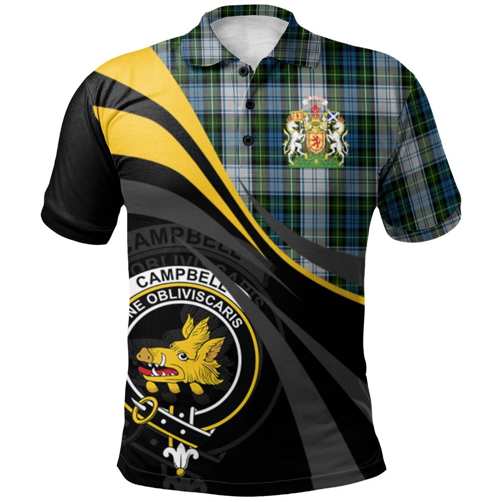 Clan Campbell Dress 02 Tartan Polo Shirt - Royal Coat Of Arms Style LY14 Campbell Dress 02 Tartan Tartan Polo