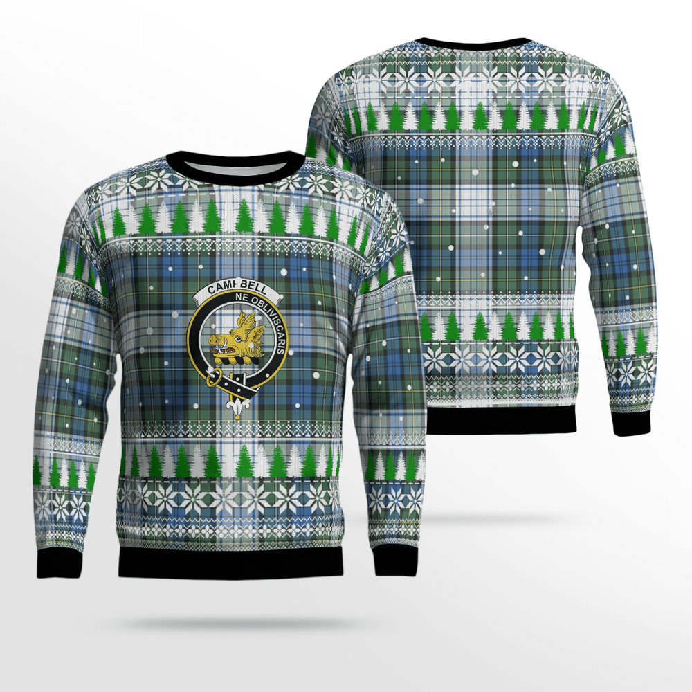 Clan Campbell Dress Ancient Crest Tartan Christmas Ugly Sweater OC62 Campbell Dress Ancient Crest Tartan Tartan Ugly Sweater
