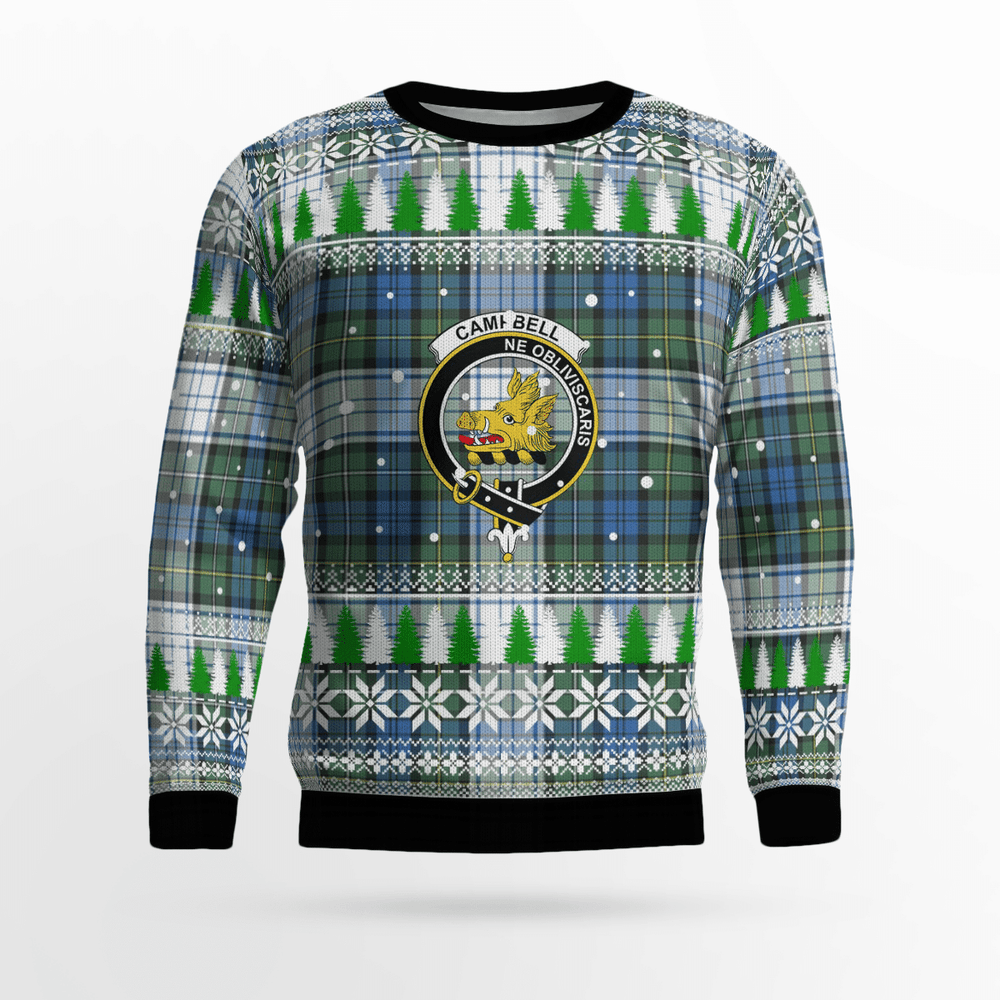 Clan Campbell Dress Ancient Crest Tartan Christmas Ugly Sweater OC62 Campbell Dress Ancient Crest Tartan Tartan Ugly Sweater