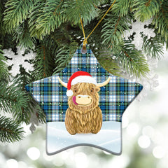 Clan Campbell Dress Ancient Tartan Christmas Ceramic Ornament Highland Cows Style HF74 Campbell Dress Ancient Tartan Tartan Ornament