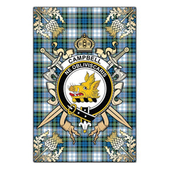 Clan Campbell Dress Ancient Tartan Crest Black Garden Flag - Gold Thistle GI67 Clan Campbell Tartan Today