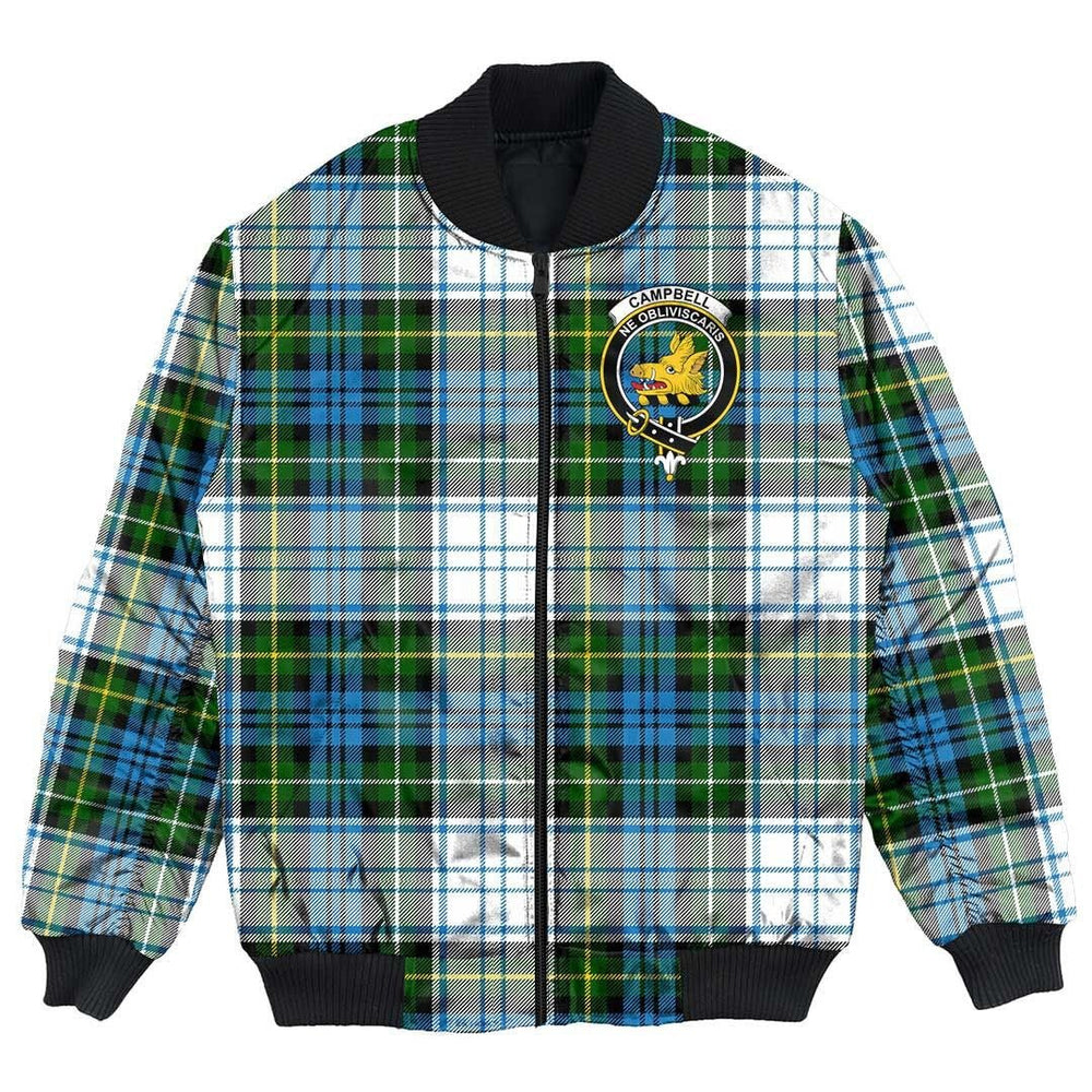 Clan Campbell Dress Ancient Tartan Crest Bomber Jacket MW37 Campbell Dress Ancient Tartan Tartan Bomber Jacket