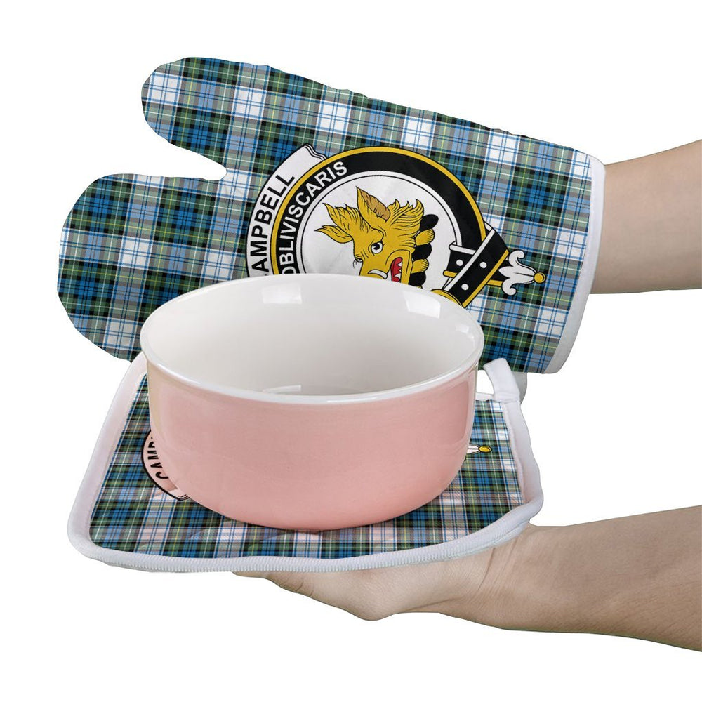 Clan Campbell Dress Ancient Tartan Crest Oven Mitt And Pot Holder (2 Oven Mitts + 1 Pot Holder) AN83 Clan Campbell Tartan Today