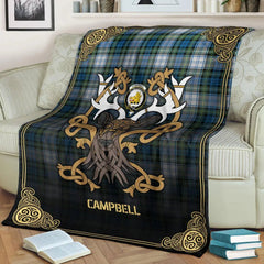 Clan Campbell Dress Ancient Tartan Crest Premium Blanket Celtic Stag Style XU95 Clan Campbell Tartan Today