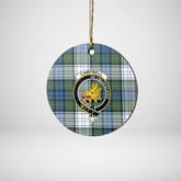 Clan Campbell Dress Ancient Tartan Crest Round Ceramic Ornament SU33 Campbell Dress Ancient Tartan Tartan Christmas