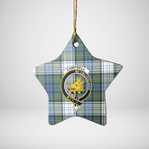 Clan Campbell Dress Ancient Tartan Crest Star Ceramic Ornament ZY56 Campbell Dress Ancient Tartan Tartan Christmas