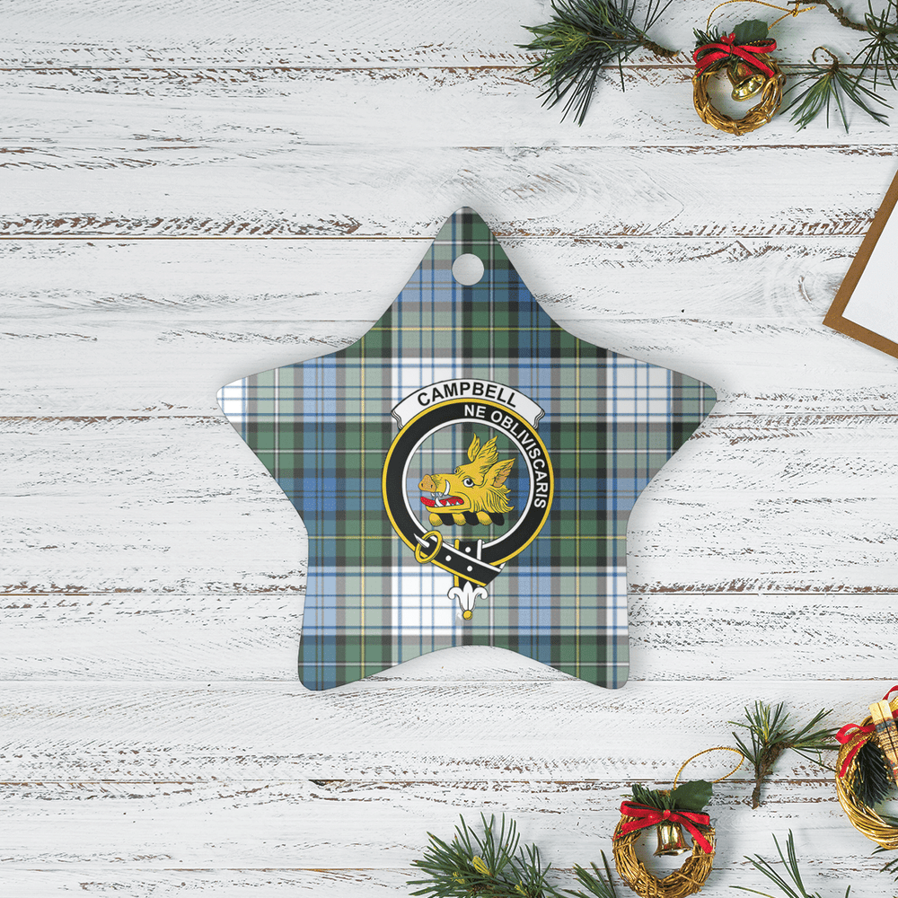 Clan Campbell Dress Ancient Tartan Crest Star Ceramic Ornament ZY56 Campbell Dress Ancient Tartan Tartan Christmas