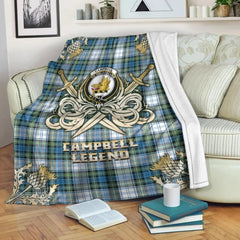 Clan Campbell Dress Ancient Tartan Gold Courage Symbol Blanket IL26 Clan Campbell Tartan Today