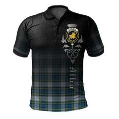 Clan Campbell Dress Ancient Tartan Polo Shirt - Alba Celtic Style XK84 Campbell Dress Ancient Tartan Tartan Polo