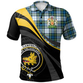 Clan Campbell Dress Ancient Tartan Polo Shirt - Royal Coat Of Arms Style RP90 Campbell Dress Ancient Tartan Tartan Polo