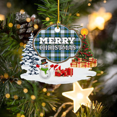 Clan Campbell Dress "Merry Christmas" Tartan Acrylic Ornament RT46 Campbell Dress Tartan Tartan Christmas