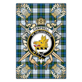 Clan Campbell Dress Tartan Crest Black Garden Flag - Gold Thistle TK45 Clan Campbell Tartan Today