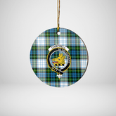 Clan Campbell Dress Tartan Crest Round Ceramic Ornament AB78 Campbell Dress Tartan Tartan Christmas