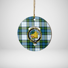 Clan Campbell Dress Tartan Crest Round Ceramic Ornament AB78 Campbell Dress Tartan Tartan Christmas