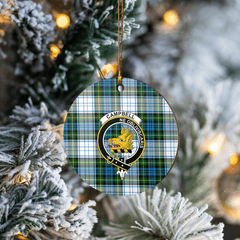 Clan Campbell Dress Tartan Crest Round Ceramic Ornament AB78 Campbell Dress Tartan Tartan Christmas