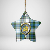 Clan Campbell Dress Tartan Crest Star Ceramic Ornament SR27 Campbell Dress Tartan Tartan Christmas