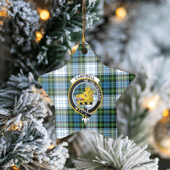 Clan Campbell Dress Tartan Crest Star Ceramic Ornament SR27 Campbell Dress Tartan Tartan Christmas