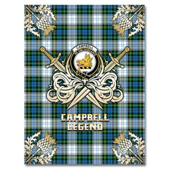 Clan Campbell Dress Tartan Gold Courage Symbol Blanket ID57 Clan Campbell Tartan Today
