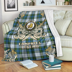 Clan Campbell Dress Tartan Gold Courage Symbol Blanket ID57 Clan Campbell Tartan Today