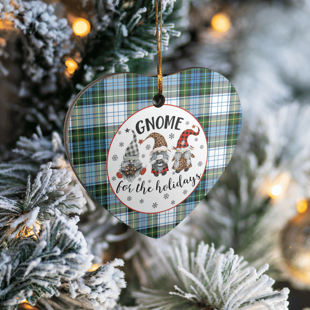 Clan Campbell Dress Tartan Tartan Crest Gnome Heart Ceramic Ornament OJ43 Campbell Dress Tartan Tartan Christmas