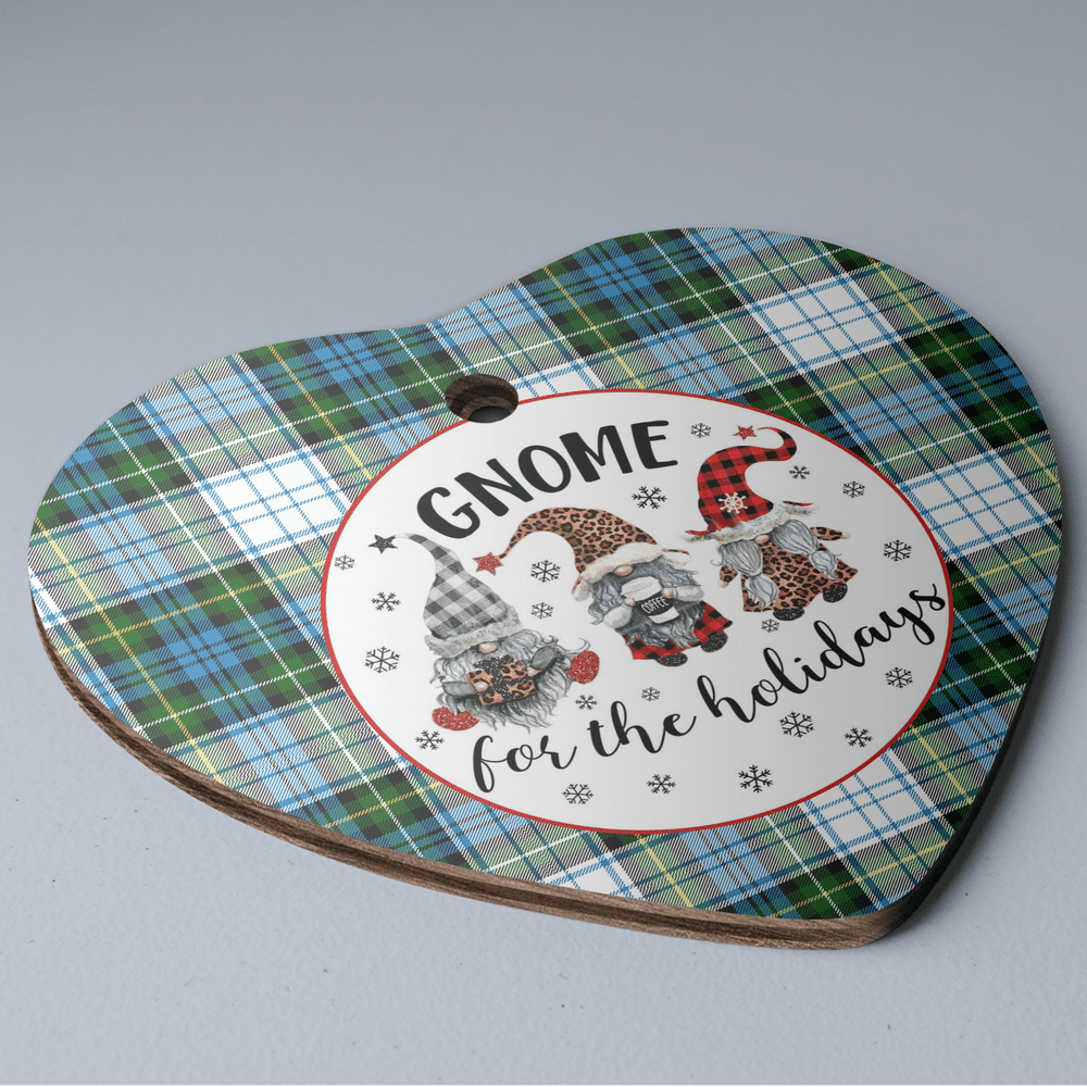 Clan Campbell Dress Tartan Tartan Crest Gnome Heart Ceramic Ornament OJ43 Campbell Dress Tartan Tartan Christmas