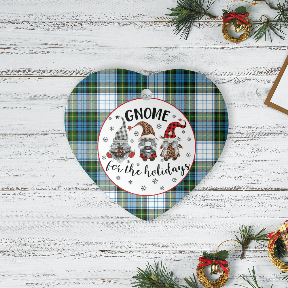 Clan Campbell Dress Tartan Tartan Crest Gnome Heart Ceramic Ornament OJ43 Campbell Dress Tartan Tartan Christmas