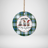 Clan Campbell Dress Tartan Tartan Crest Gnome Round Ceramic Ornament GY56 Campbell Dress Tartan Tartan Christmas