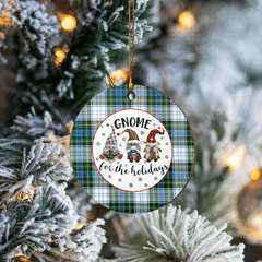 Clan Campbell Dress Tartan Tartan Crest Gnome Round Ceramic Ornament GY56 Campbell Dress Tartan Tartan Christmas
