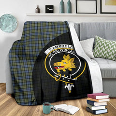 Clan Campbell Faded Tartan Crest Blanket Wave Style TV71 Clan Campbell Tartan Today