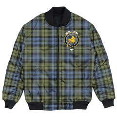 Clan Campbell Faded Tartan Crest Bomber Jacket FN99 Campbell Faded Tartan Tartan Bomber Jacket