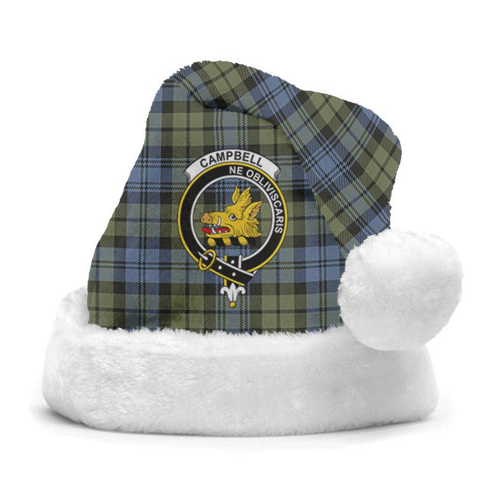 Clan Campbell Faded Tartan Crest Christmas Santa Hat IM61 Campbell Faded Tartan Tartan Santa Hat