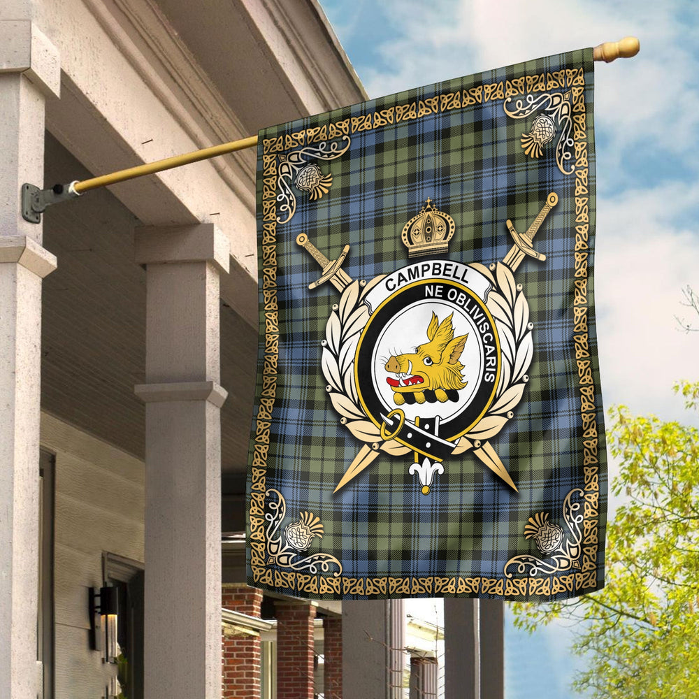 Clan Campbell Faded Tartan Crest Garden Flag - Celtic Thistle MF86 Clan Campbell Tartan Today