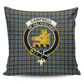 Clan Campbell Faded Tartan Crest Pillow Cover MM36 Clan Campbell Tartan Today